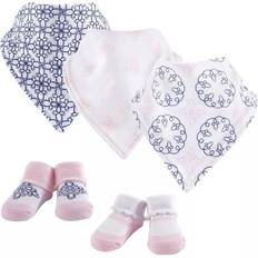 Machine Washable Drool Bibs Yoga Sprout Bandana Bib & Socks 5-Piece Set Whimsical