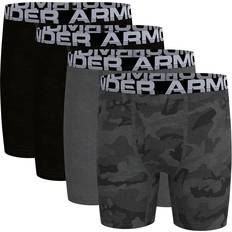 Under Armour Boy's Camo Cotton Boxer Briefs 4-pack - Pitch/Grey