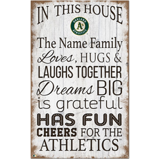 Fan Creations Oakland Athletics Personalized In This House Sign