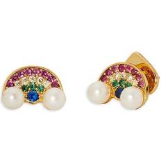 Rainbow kate Kate Spade Imitation Rainbow Stud Earrings - Gold/Pearl/Multicolour