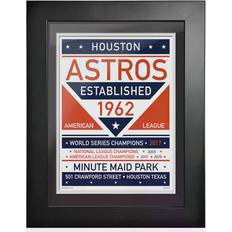 Mustang Houston Astros Dual Tone Framed Wall Art