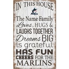 Fan Creations Miami Marlins Personalized In This House Sign