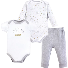 White Bodysuits Hudson Bodysuit 3 Piece Set - Gray Clouds (10155727)