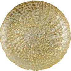 Vietri Rufolo Glass Gold Crocodile Salad Plate Assiette