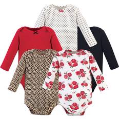 9-12M Bodysuits Hudson Long Sleeve Bodysuits 5-pack - Basic Rose Leopard (10156319)