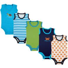 Boys - Green Bodysuits Luvable Friends Sleeveless Bodysuits 5-pack - Blue Crab (10137040)