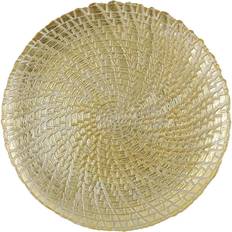 Vietri Rufolo Glass Gold Crocodile Plate/Charger Plat de service