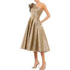 Bronze - Midi Dresses Mac Duggal One-Shoulder A-Line Midi Dress - Antique Bronze