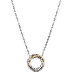 David Yurman Gold Necklaces David Yurman The Crossover Collection Mini Pendant Necklace - Silver/Gold