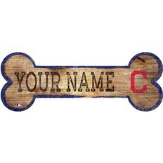 Fan Creations Cleveland Indians Personalized Dog Bone Sign