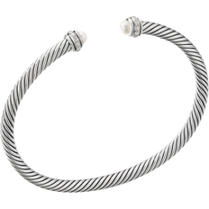 Bracelets David Yurman Cable Classic Collection Bracelet - Silver/Pearl/Diamonds