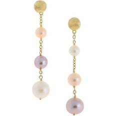 Marco Bicego 18K Yellow Gold Africa Pearl Cultured Freshwater Pearl Drop Earrings