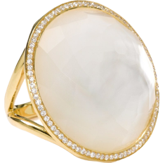 Mother of Pearl Rings Ippolita Lollipop Large Ring - Gold/Transparent/Diamonds