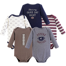 Hudson Long Sleeve Bodysuits 5-pack - Football (10155748)