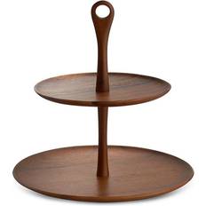 Madera Soportes para pasteles Nambe Skye Wood Tiered Stand Soporte para pasteles