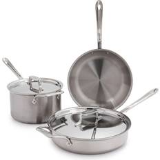 All clad stainless steel cookware set All-Clad D5 Cookware Set with lid 5 Parts