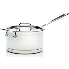 Dishwasher Safe Other Sauce Pans All-Clad Copper Core with lid 3.78 L 22.352 cm