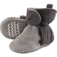 Hudson Baby Fleece Booties - Charcoal Heather Gray