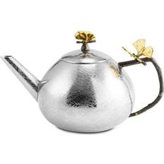 Ottone Brocche Michael Aram Butterfly Ginkgo Round Teapot Teiera 1.6561L