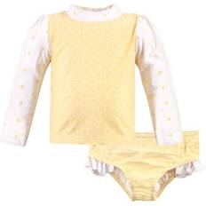 Babies UV Sets Children's Clothing Hudson Baby Swim Rashguard Set - Yellow Daisy ( 10325423)