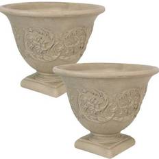 Pots & Planters Sunnydaze Darcy Elegant Vines Pot Ø 16" 2-pack ∅40.64cm