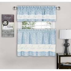 Blue Valances Achim Live Love Laugh 147.32x91.44cm