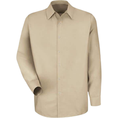 Red Kap Specialized Pocketless Work Shirt - Light Tan