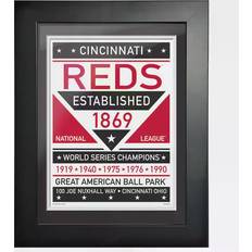 Mustang Cincinnati Reds Dual Tone Framed Wall Art