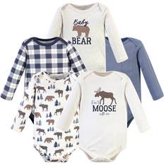 Long Sleeves Bodysuits Hudson Long Sleeve Bodysuits 5-pack - Moose Bear (10156283)