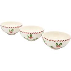 Beige Serving Bowls Euro Ceramica Natal Serving Bowl 9.195cm 3pcs 0.1109L