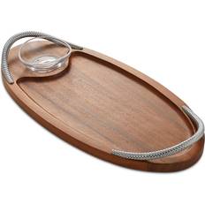 Chrome Plateaux de Service Nambe Braid Serving Board with Dish Plateau de service