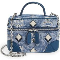 Vintage Jacquard Crossbody Bag - Blue