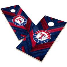 Victory Tailgate Texas Rangers 2' x 4' Herringbone Design Cornhole Set