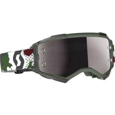 Scott Fury Goggle Sr - Dark Green/White/Silver Chrome Works