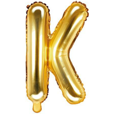 K Bogstavballoner PartyDeco Letter Balloons 'K' 35 cm Gold