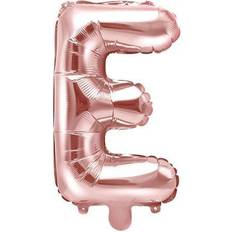 PartyDeco Folie ballong BOKSTAVER Rosaguld, 35 cm E