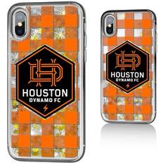 Mobile Cases Sports Fan Products Strategic Printing Houston Dynamo Plaid Glitter iPhone X/XS Case