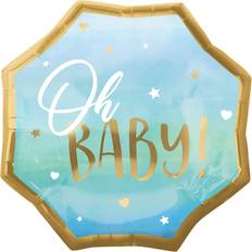 Baby Tekst- & Temaballoner Amscan 3973101 Super Shape Foil Balloon Baby Boy Diameter Approx. 55 cm for Helium and Air, Boy, Baby Party