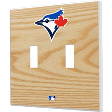 Strategic Printing Toronto Blue Jays Baseball Bat Design Double Toggle Light Switch Plates