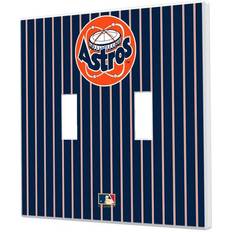 Strategic Printing Houston Astros 1977-1998 Cooperstown Pinstripe Double Toggle Light Switch Plate