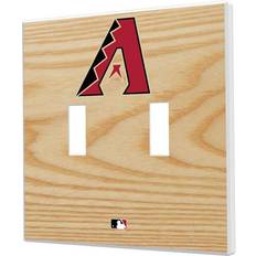 Strategic Printing Arizona Diamondbacks Baseball Bat Design Double Toggle Light Switch Plate