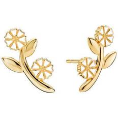 Lund marguerit ørestikker Lund Copenhagen Marguerite Earring Tree of Life - Gold/White