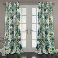 Blommiga - Blåa Gardinlängder Lush Decor Frodig Dekor Blå Blommig Paisley Rum 274 cm x 132 cm 132.08x274.32cm