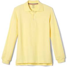 French Toast Long Sleeve Pique Polo - Yellow