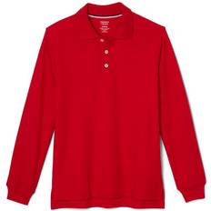 French Toast Long Sleeve Pique Polo - Red