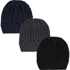 Babies Accessories Hudson Knitted Caps 3-pack - Black Blue (10152076)