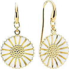 Lund copenhagen marguerit 18mm Lund Copenhagen Marguerit Earrings 18mm - Gold/White