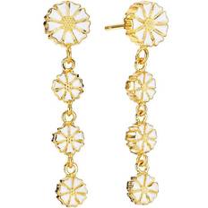 Lund Copenhagen Marguerit Earrings - Gold/White