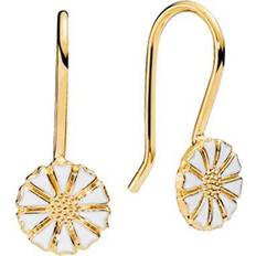 Lund Copenhagen Marguerit Earrings - Gold/White