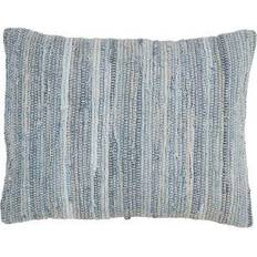 Saro Lifestyle Oversize Denim Chindi Complete Decoration Pillows Blue (58.42x40.64cm)